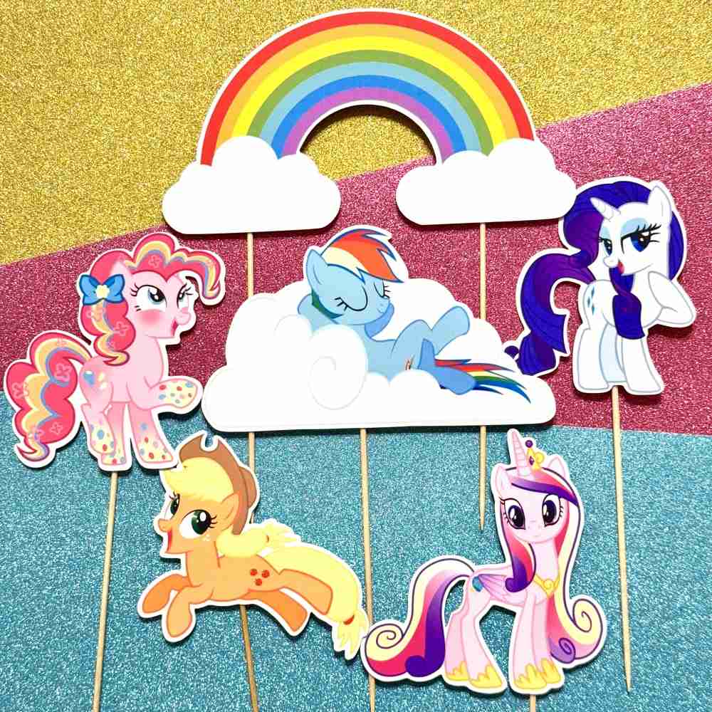 My little pony zápichy, dekorácie na tortu My little pony zápichy, dekorácie na tortu
