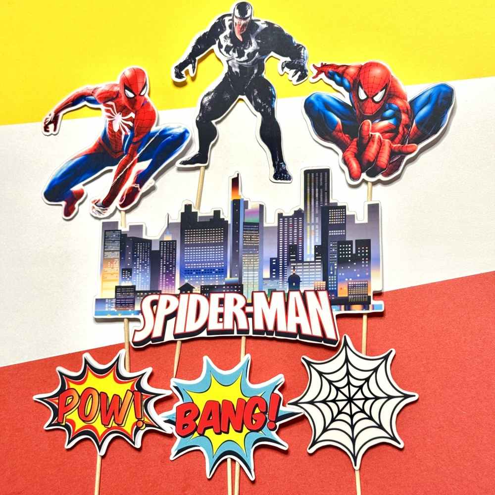 avengers spiderman zápichy, dekorácia na tortu avengers spiderman zápichy, dekorácia na tortu