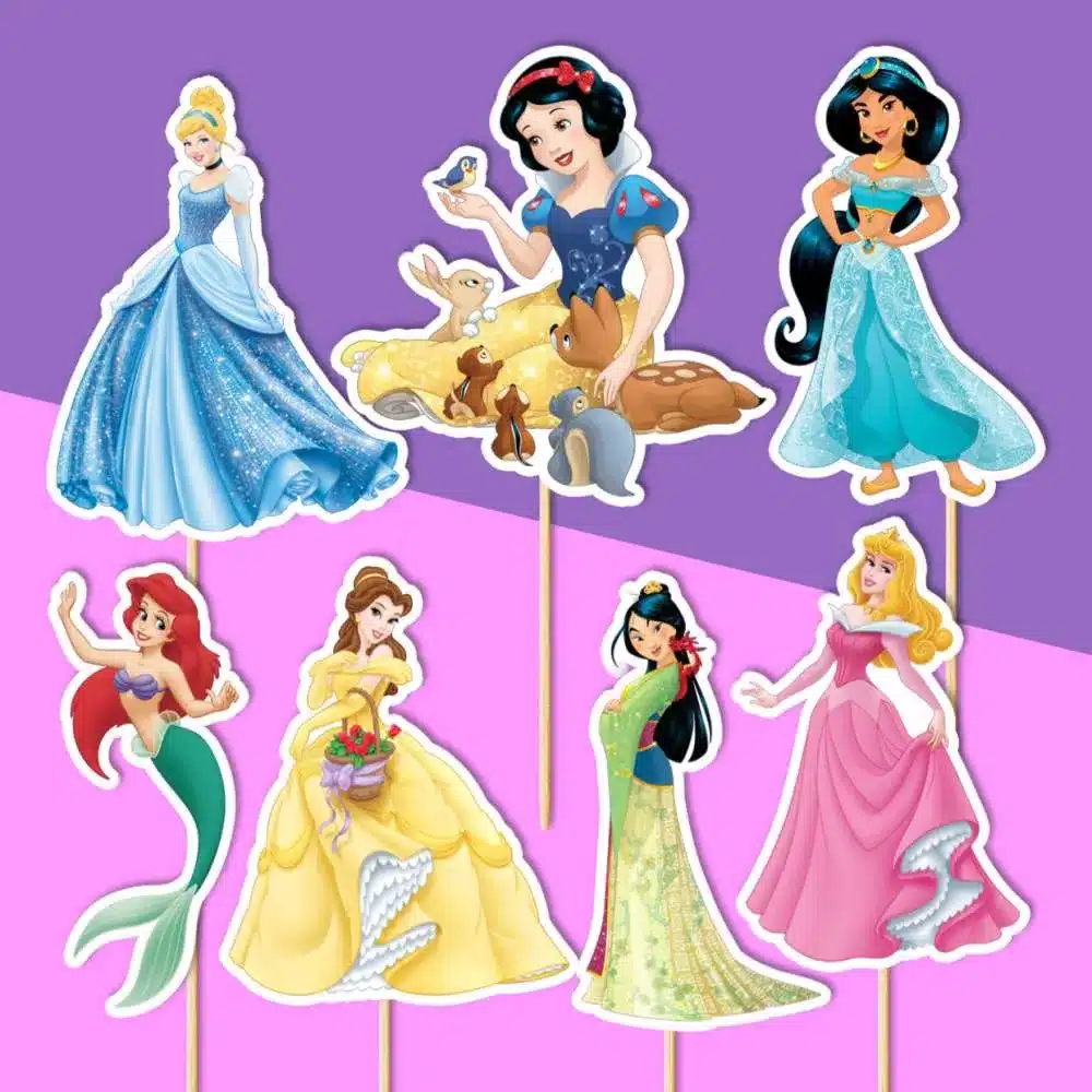 princezné disney dekorácie, ozdoba zápich na tortu k narodeninám princezné disney dekorácie, ozdoba zápich na tortu k narodeninám