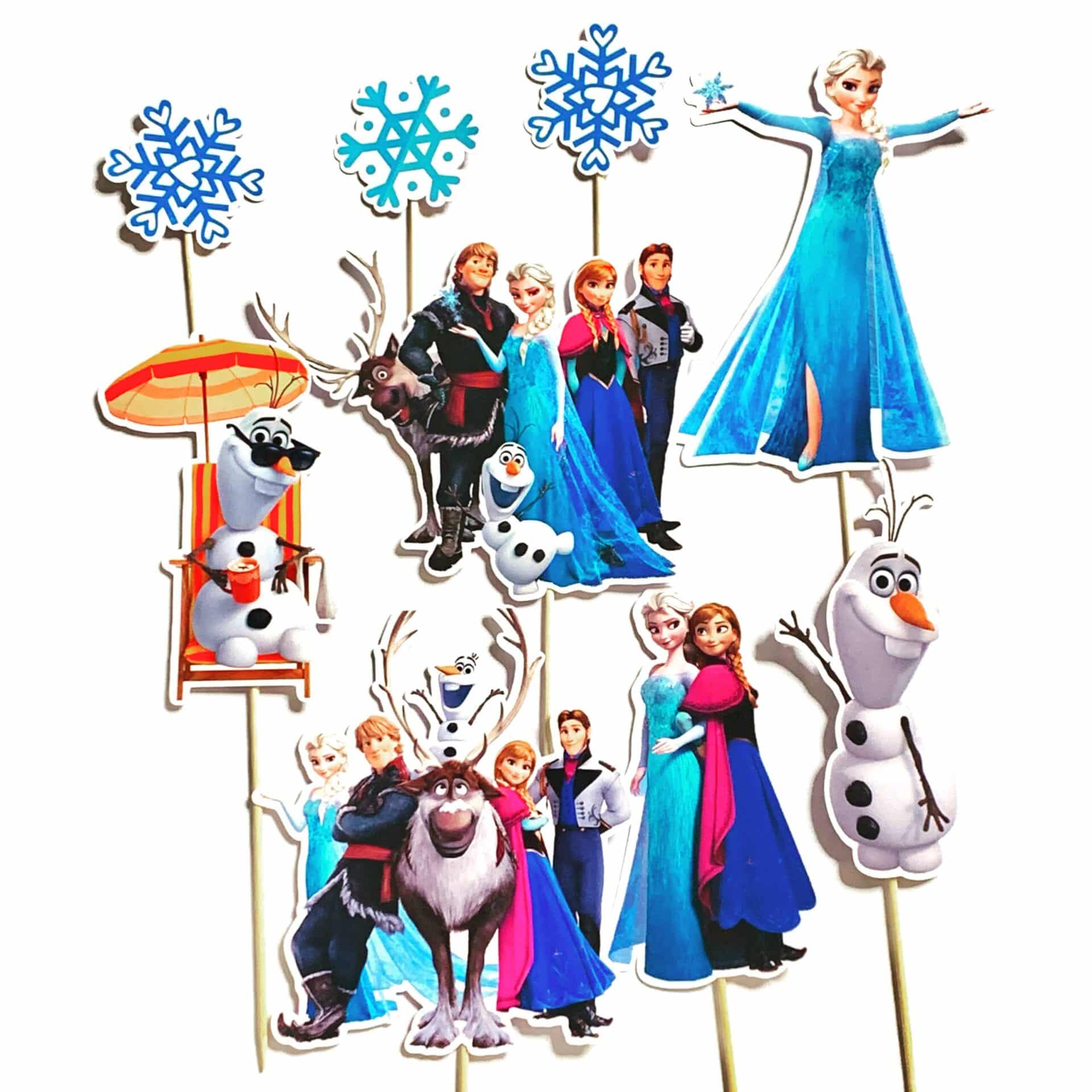 Frozen | Ľadové kráľovstvo zápichy, dekorácia na tortu