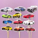 Autá zápichy, dekorácia na tortu