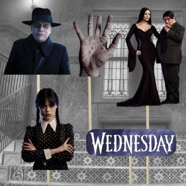 Wednesday zápichy, dekororácie na tortu