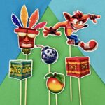 Crash Bandicoot zápichy, dekorácie na tortu