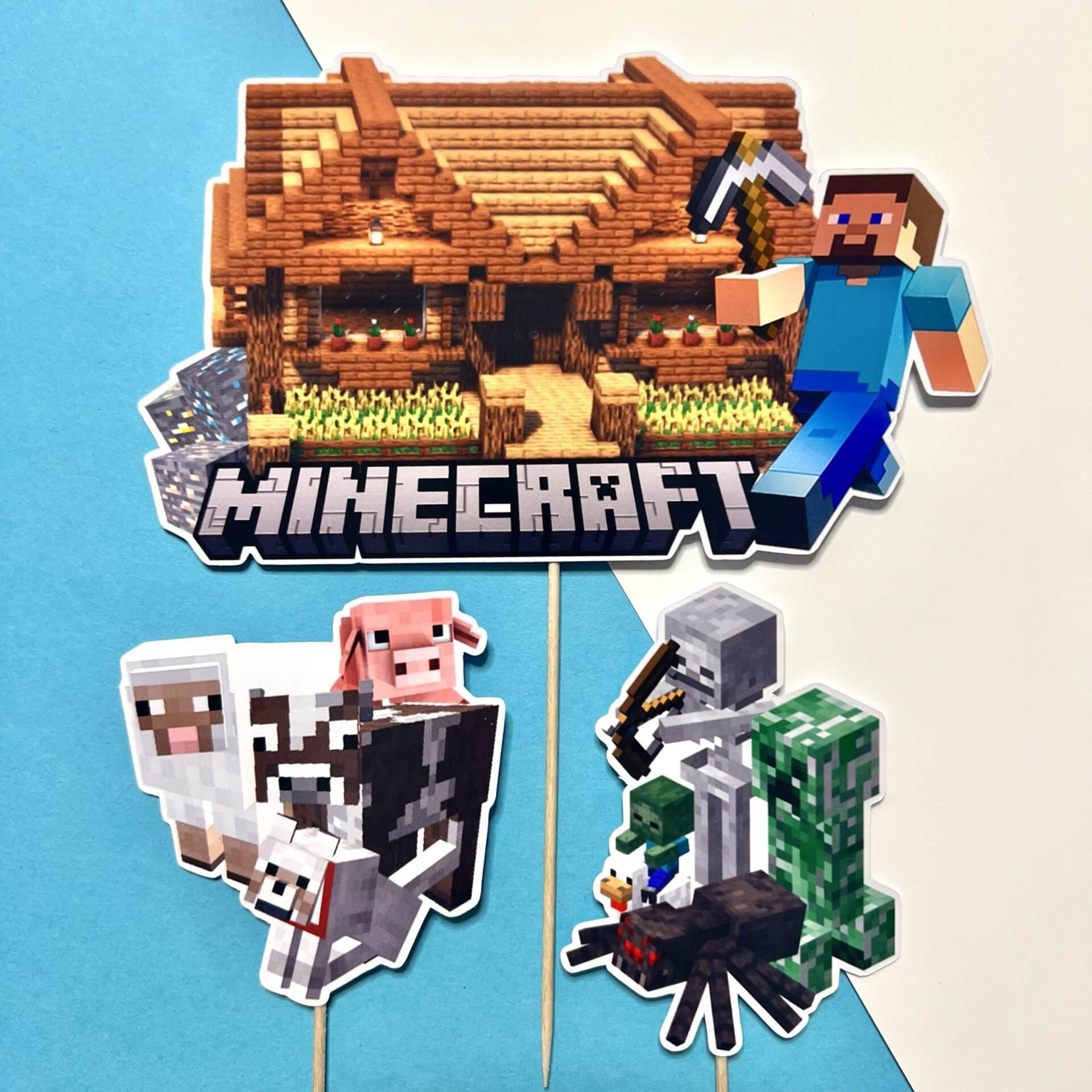 minecraft zápich, dekorácie na tortu