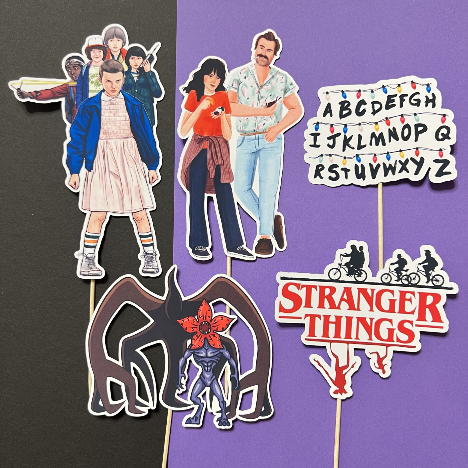 stranger things zapich, dekorácia na tortu