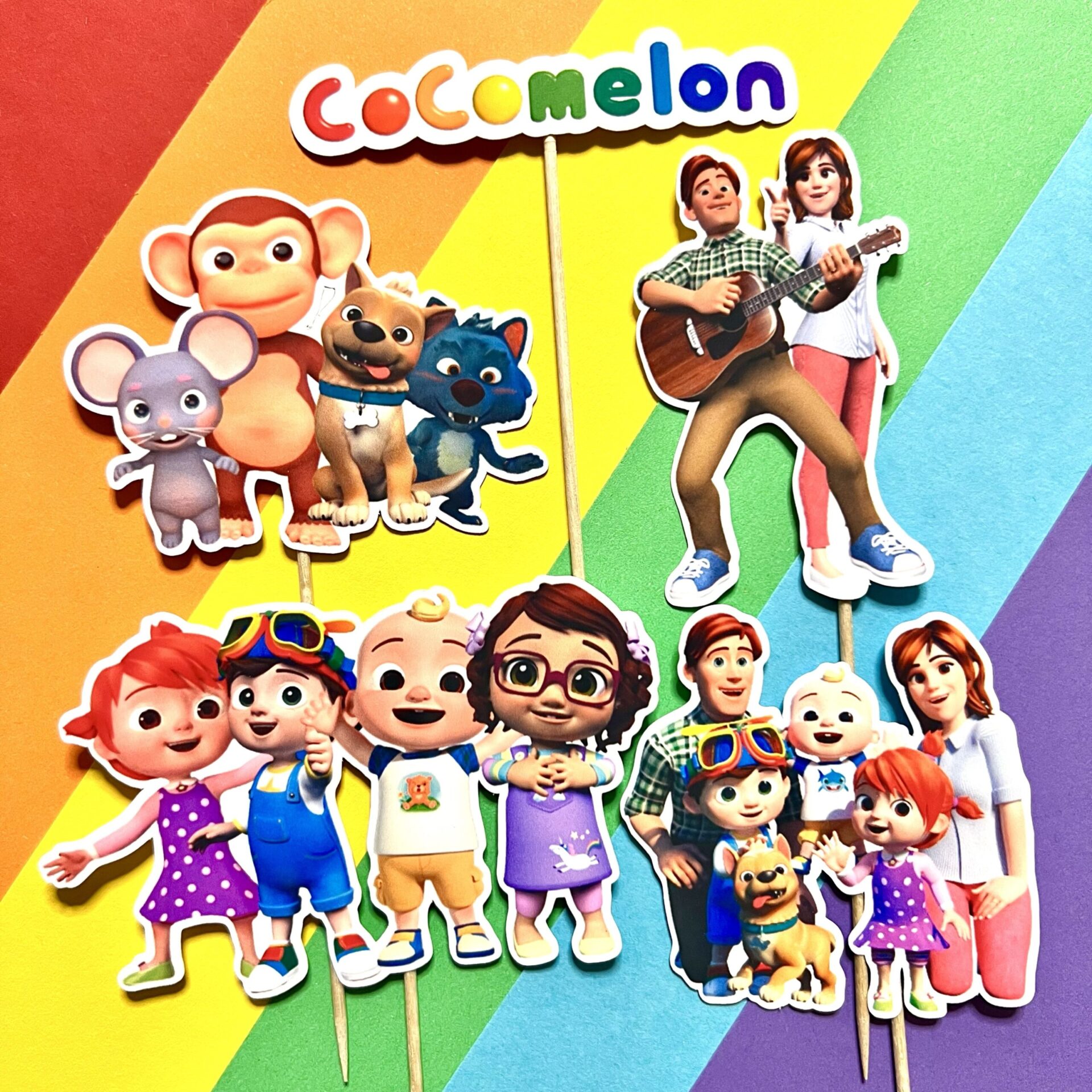 cocomelon - zapichy, dekorácie na tortu