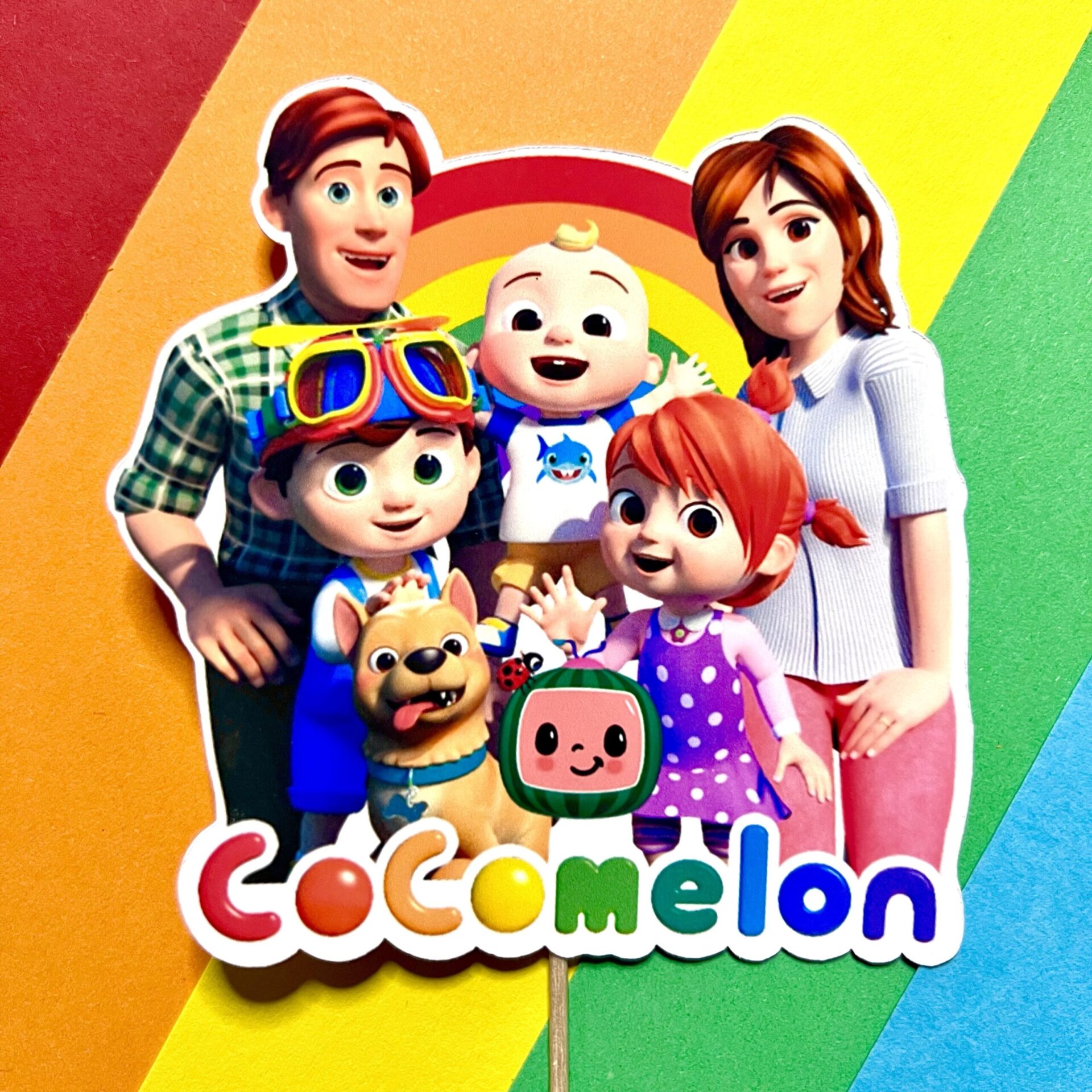 cocomelon zápich, dekorácia na tortu