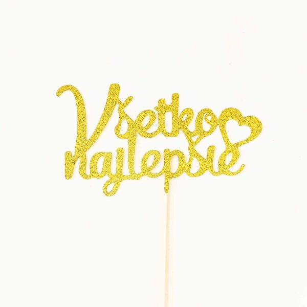 Všetko najlepšie zápich, dekorácia na tortu