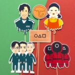 Squid game, hra na oliheň zápichy, dekorácie na tortu