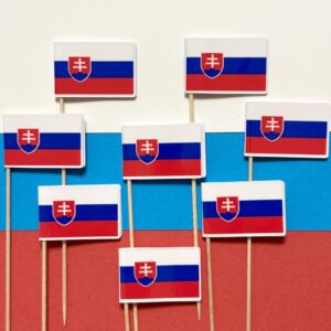 Vlajky SR zápichy, dekorácie na tortu
