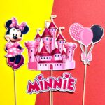 minnie mouse dekorácia, zápichy na tortu