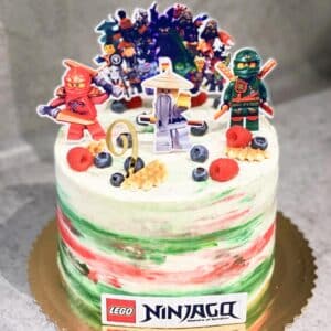 ninjago dekorácia, zápichy na tortu