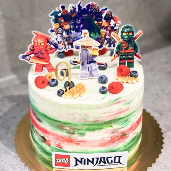 ninjago dekorácia, zápichy na tortu