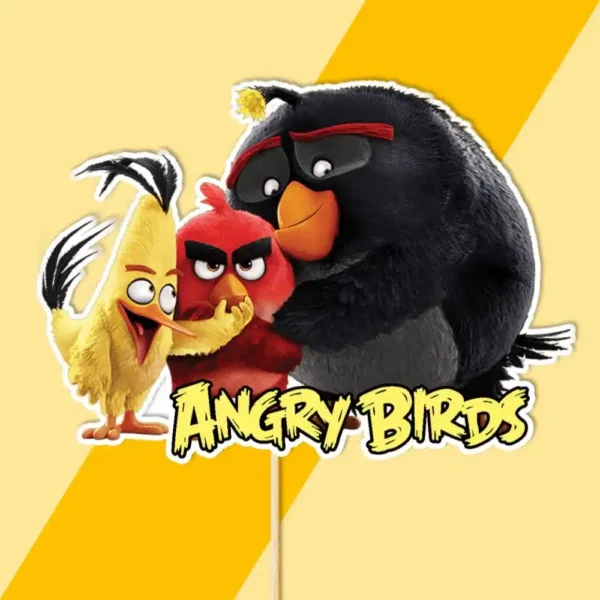 angry birds 2 dekorácie, ozdoba zápich na tortu k narodeninám