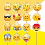 emoji, smajlíci dekorácie, ozdoba zápich na tortu k narodeninám
