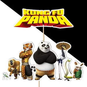 kungfu panda 2 dekorácie, ozdoba zápich na tortu k narodeninám