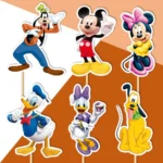 mickey a minnie mouse dekorácie, ozdoba zápich na tortu k narodeninám