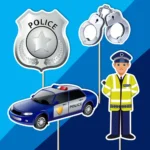 policia dekorácie, ozdoba zápich na tortu k narodeninám
