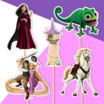 rapunzel na vlasku dekorácie, ozdoba zápich na tortu k narodeninám