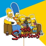 simpsonovci dekorácie, ozdoba zápich na tortu k narodeninám