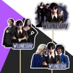 wednesday dekorácie, ozdoba zápich na tortu k narodeninám