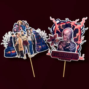 stranger things 3d s menom dekoracia, ozdoba, zapich na tortu