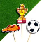 futbal kresleny, pohar topanky lopta torta dekorácie, ozdoba zápich na tortu k narodeninám