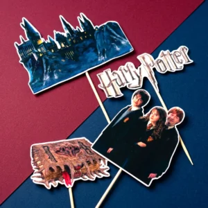 harry potter kniha rokfort torta dekorácie, ozdoba zápich na tortu k narodeninám