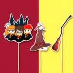 harry potter kreslený torta dekorácie, ozdoba zápich na tortu k narodeninám