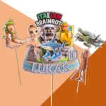 brainrot 3D torta dekorácie, ozdoba zápich na tortu k narodeninám