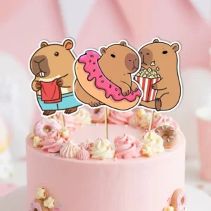 capybara torta dekorácie, ozdoba zápich na tortu k narodeninám 2