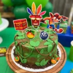 crash bandicoot torta dekorácie, ozdoba zápich na tortu k narodeninám