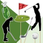 golf torta dekorácie, ozdoba zápich na tortu k narodeninám