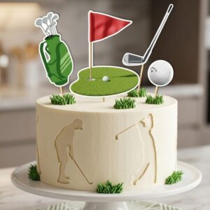 golf torta dekorácie, ozdoba zápich na tortu k narodeninám 2