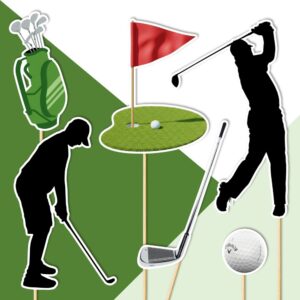 golf torta dekorácie, ozdoba zápich na tortu k narodeninám