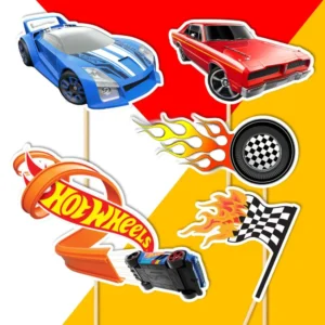 hot wheels torta dekorácie, ozdoba zápich na tortu k narodeninám