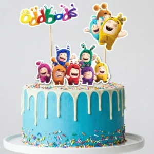 oddbods torta dekorácie, ozdoba zápich na tortu k narodeninám 2