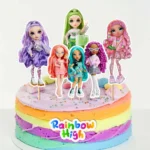 rainbow high torta dekorácie, ozdoba zápich na tortu k narodeninám 2